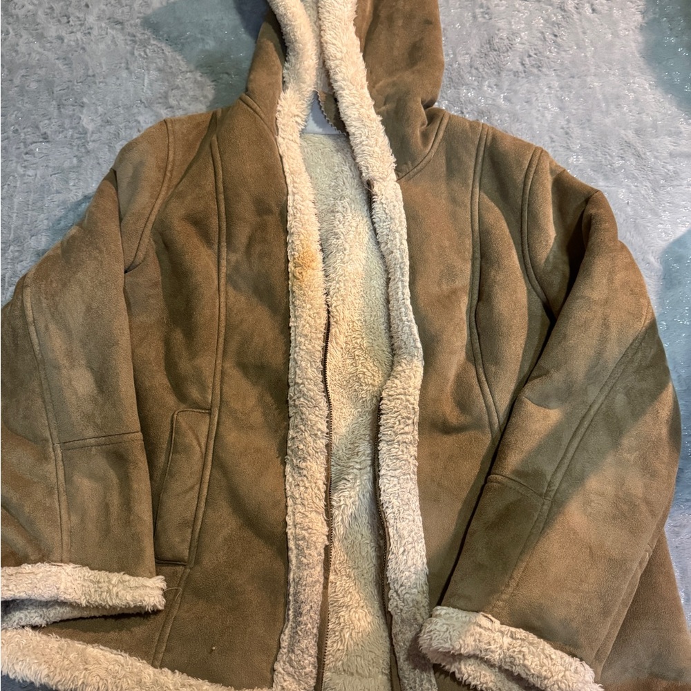 Faded Glory Tan Sherpa Jacket